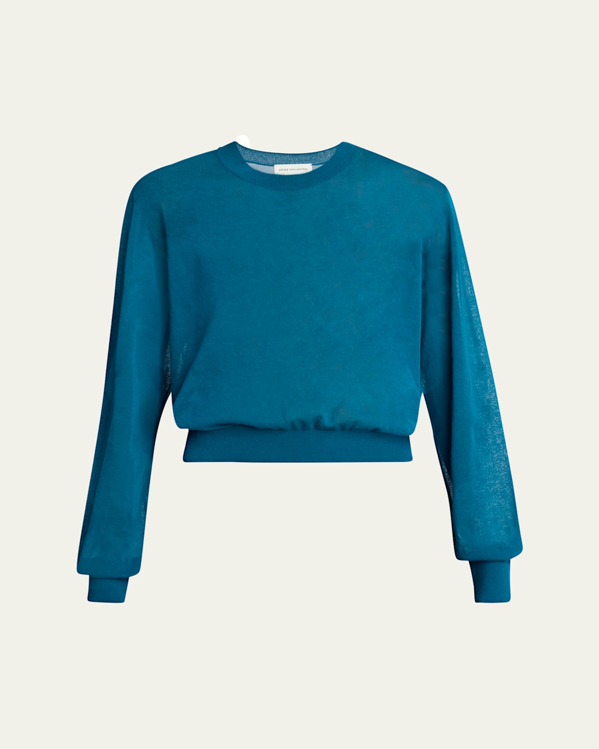 Shop Dries Van Noten Tilly Cotton-blend Sweater In Petrol
