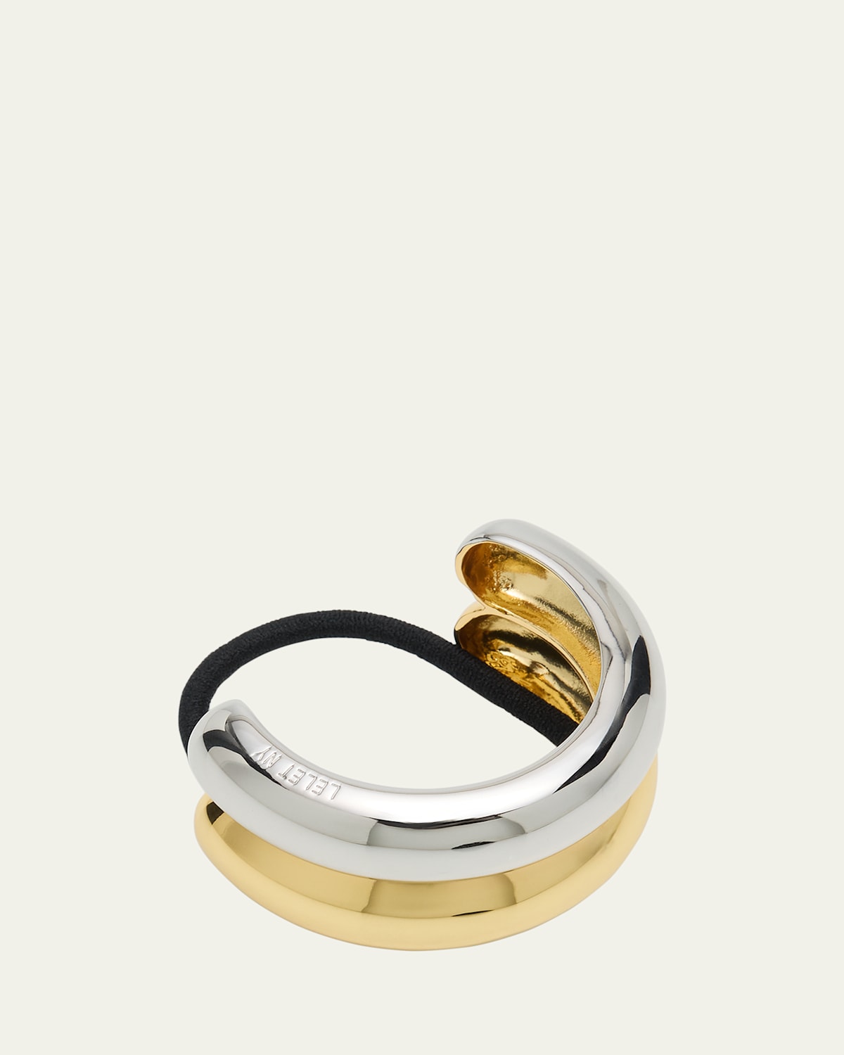Lelet Ny Glossy Double Arch Ponytail Cuff In Metallic