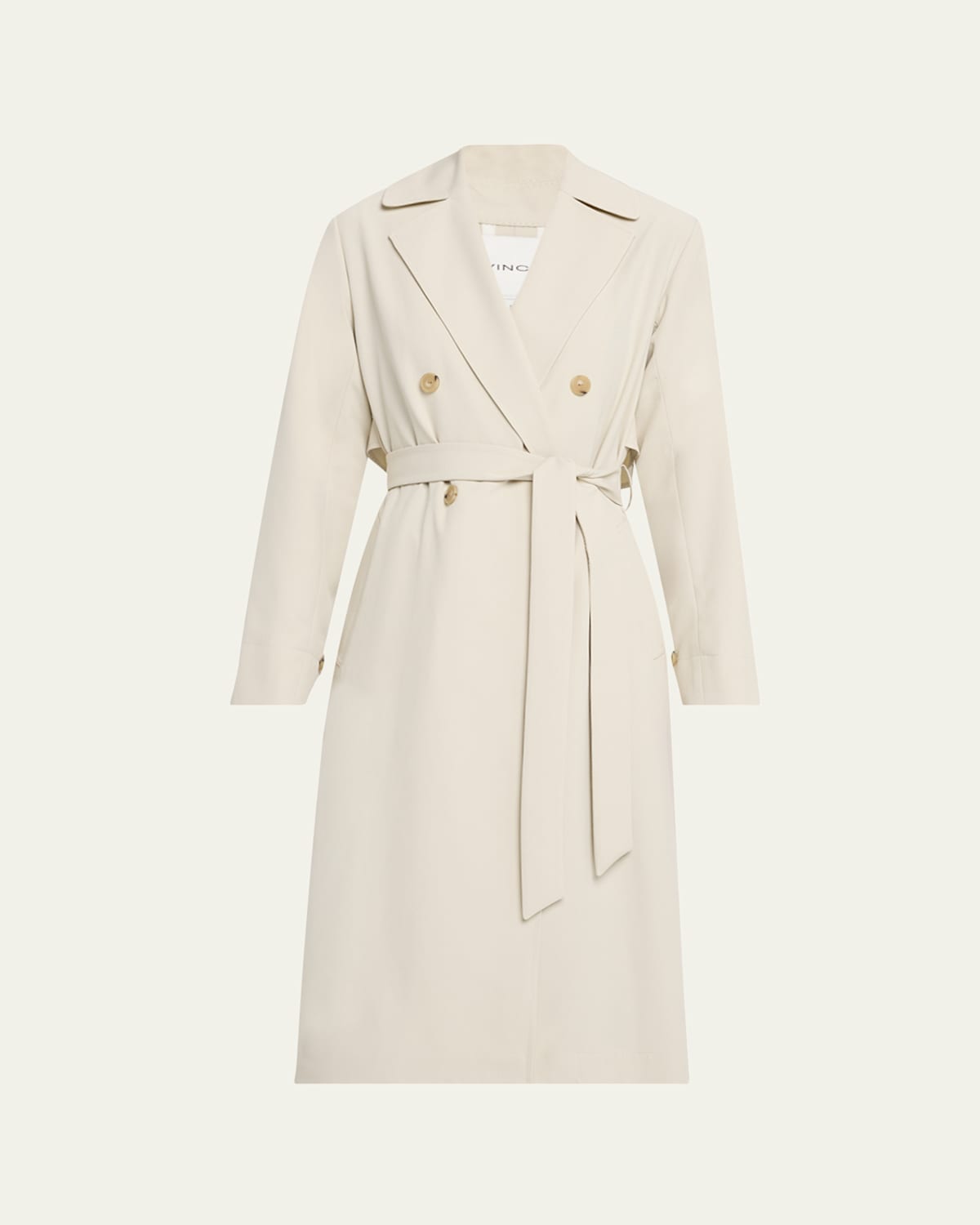 Shop Vince Drapey Trench Coat In White Stone