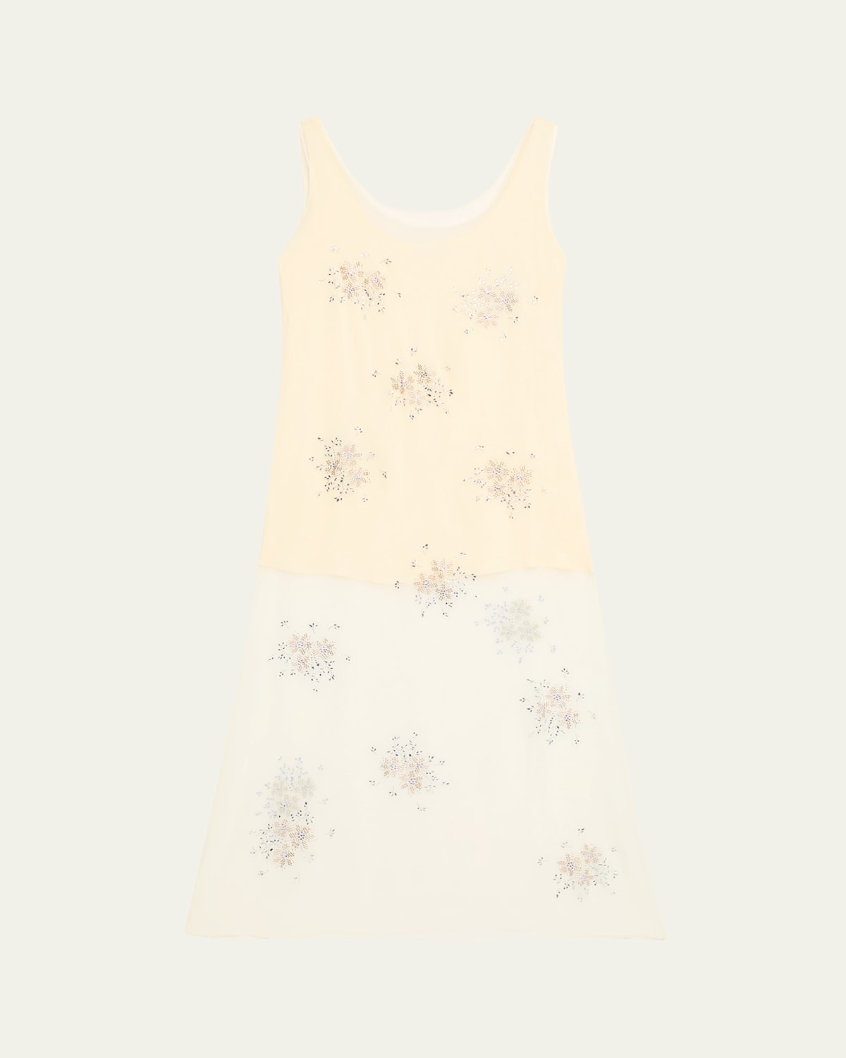 Embellished Tulle Sleeveless Maxi Dress