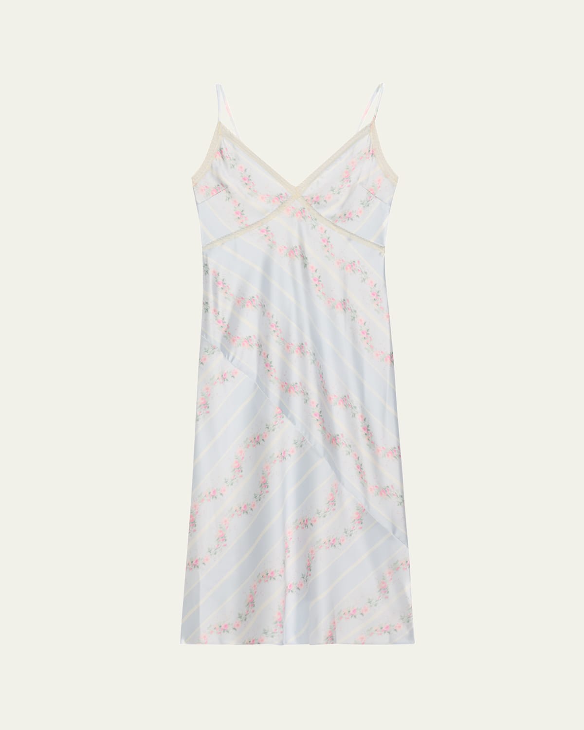 Ermon Lace-Trim Midi Slip Dress