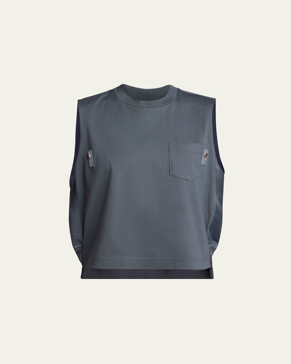 SACAI HYBRID NYLON BACK TANK TOP 