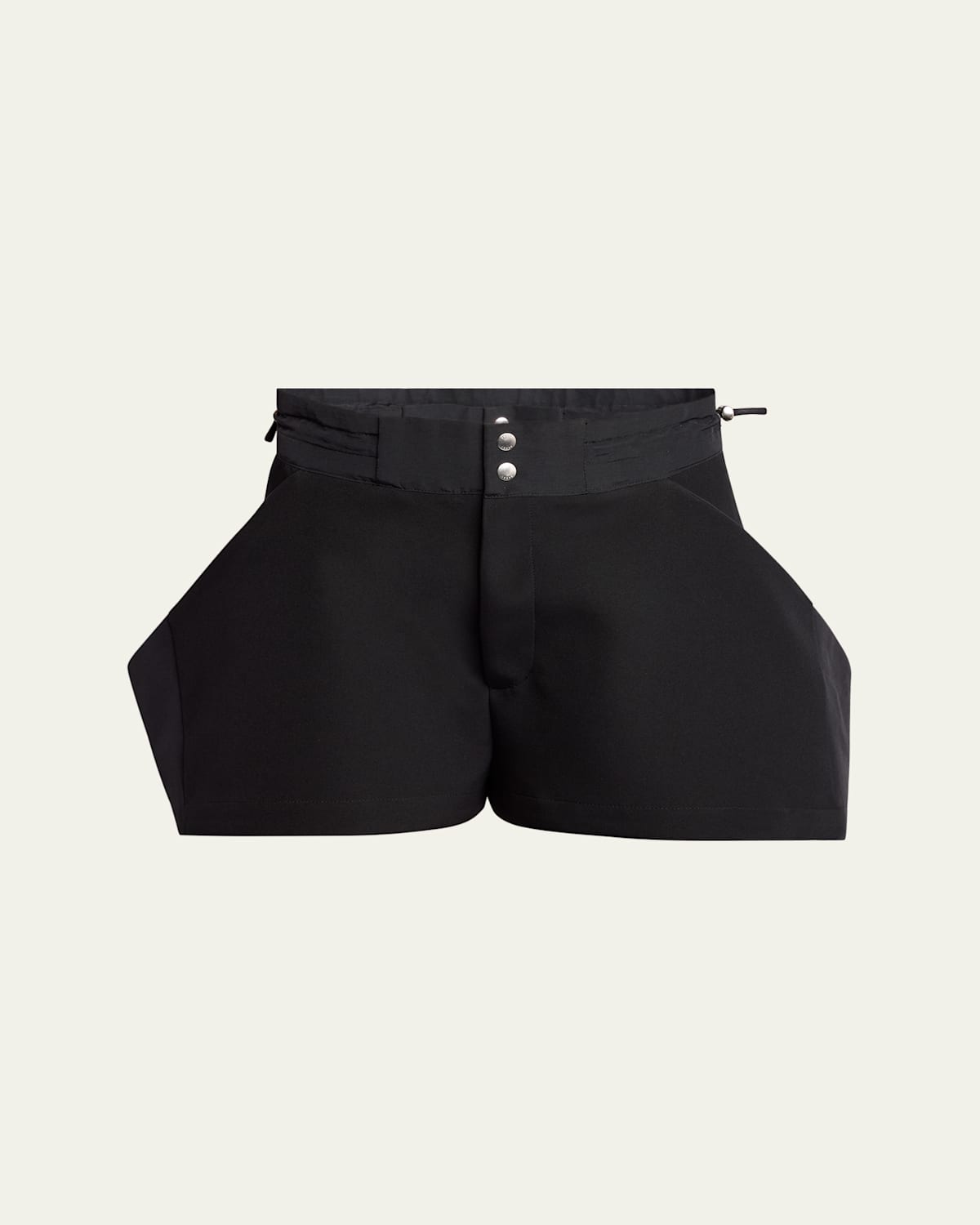 Sacai Flared Suiting Shorts In Black