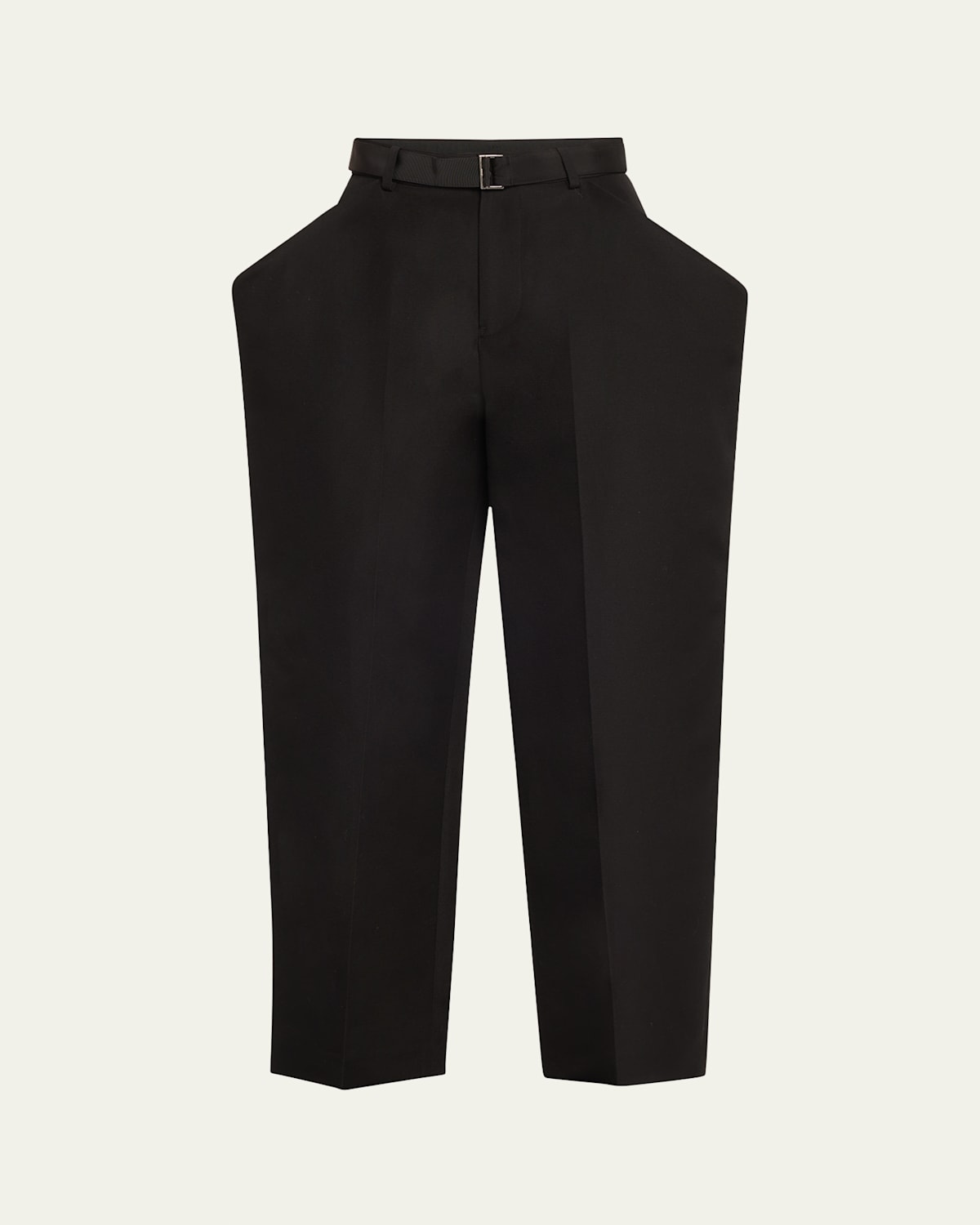 SACAI DOUBLE FACE SILK COTTON PANTS 