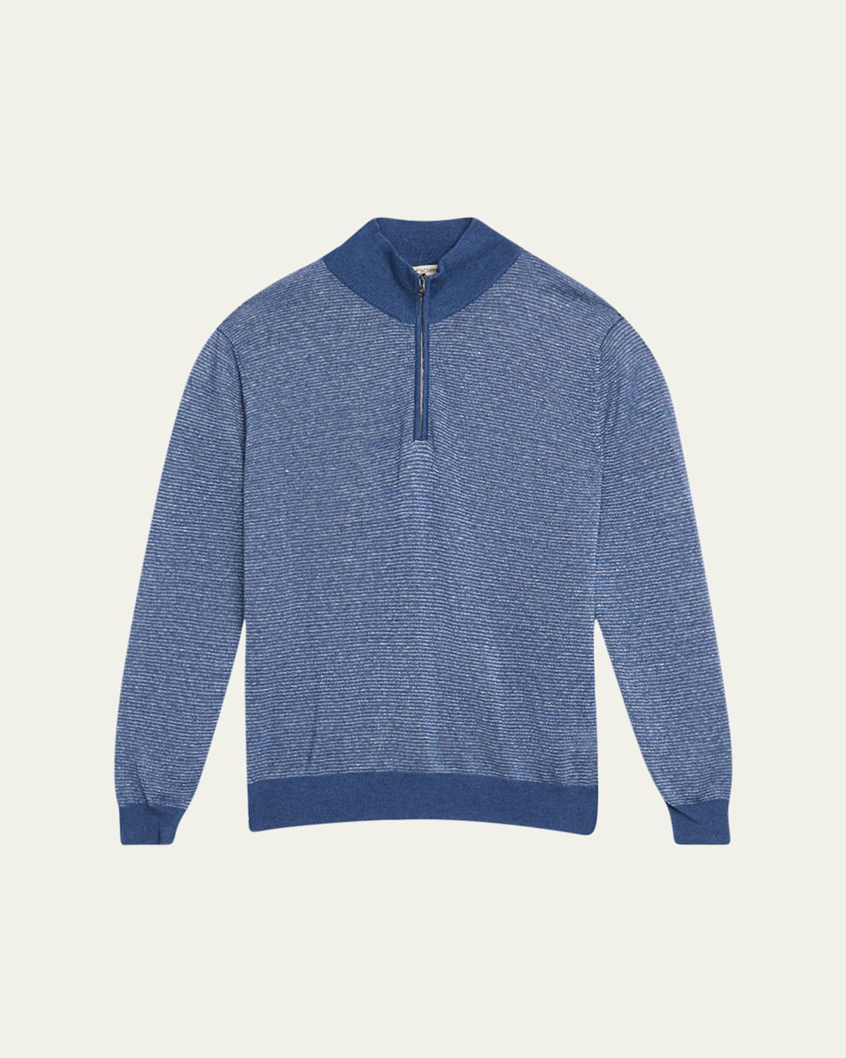 Men's Micro-Stripe Half-Zip Sweater