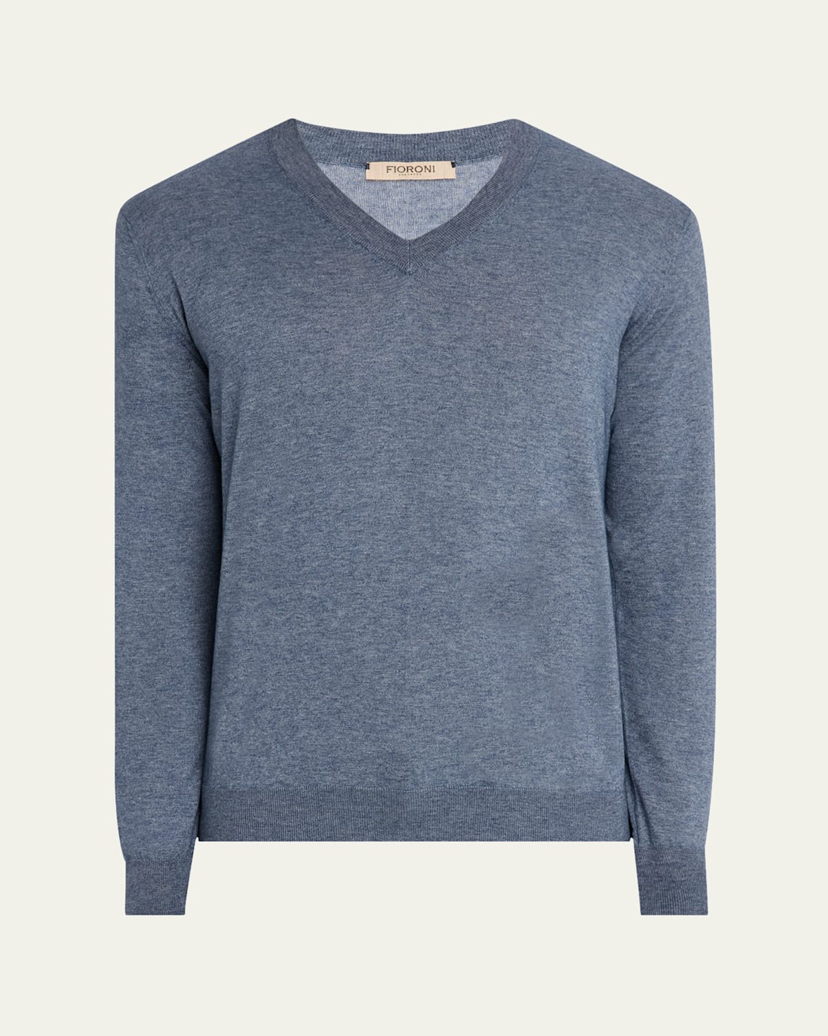 Men's Cotton and Cashmere V-Neck Sweater