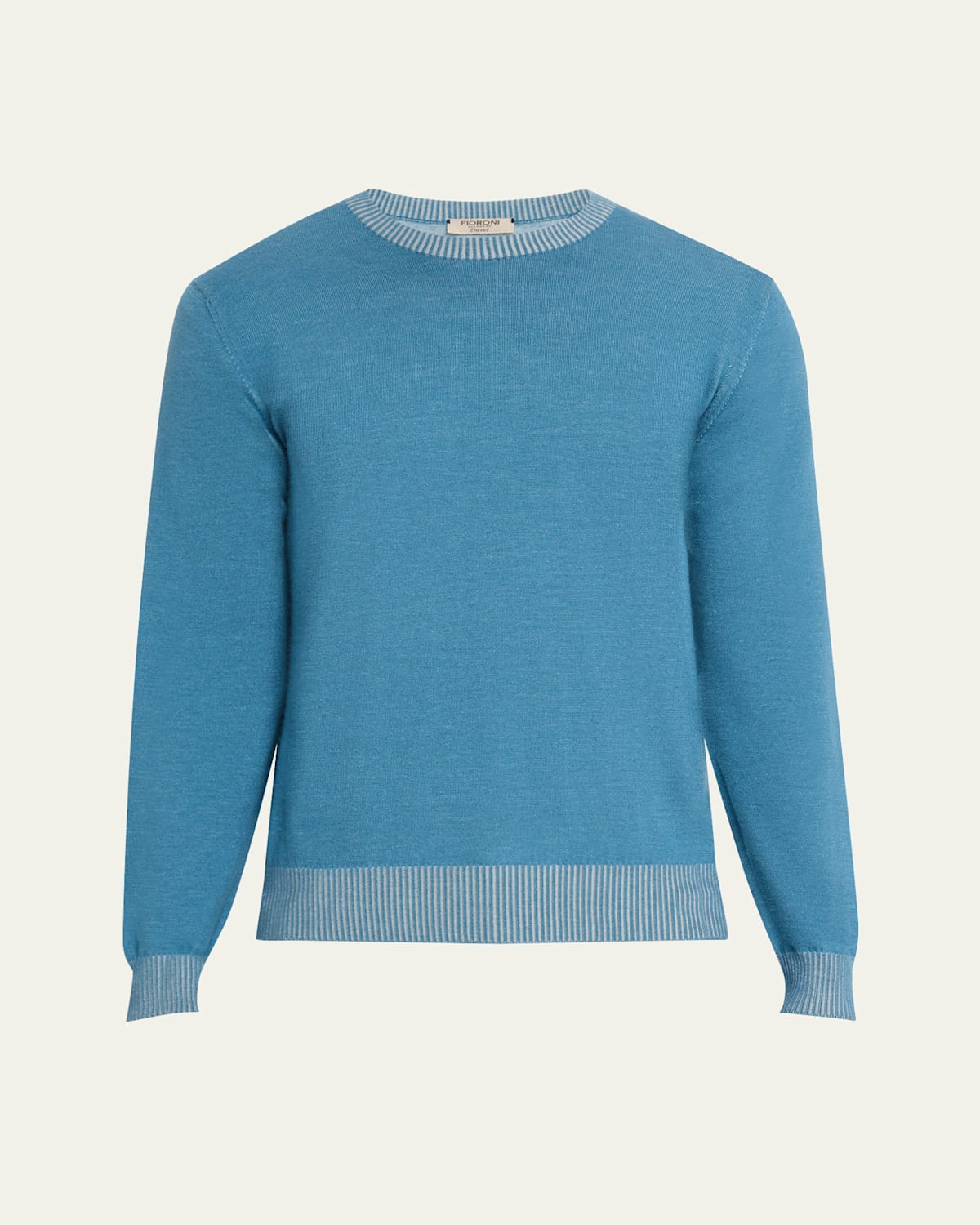Men's Cotton and Cashmere Duvet Vanise Crewneck Sweater