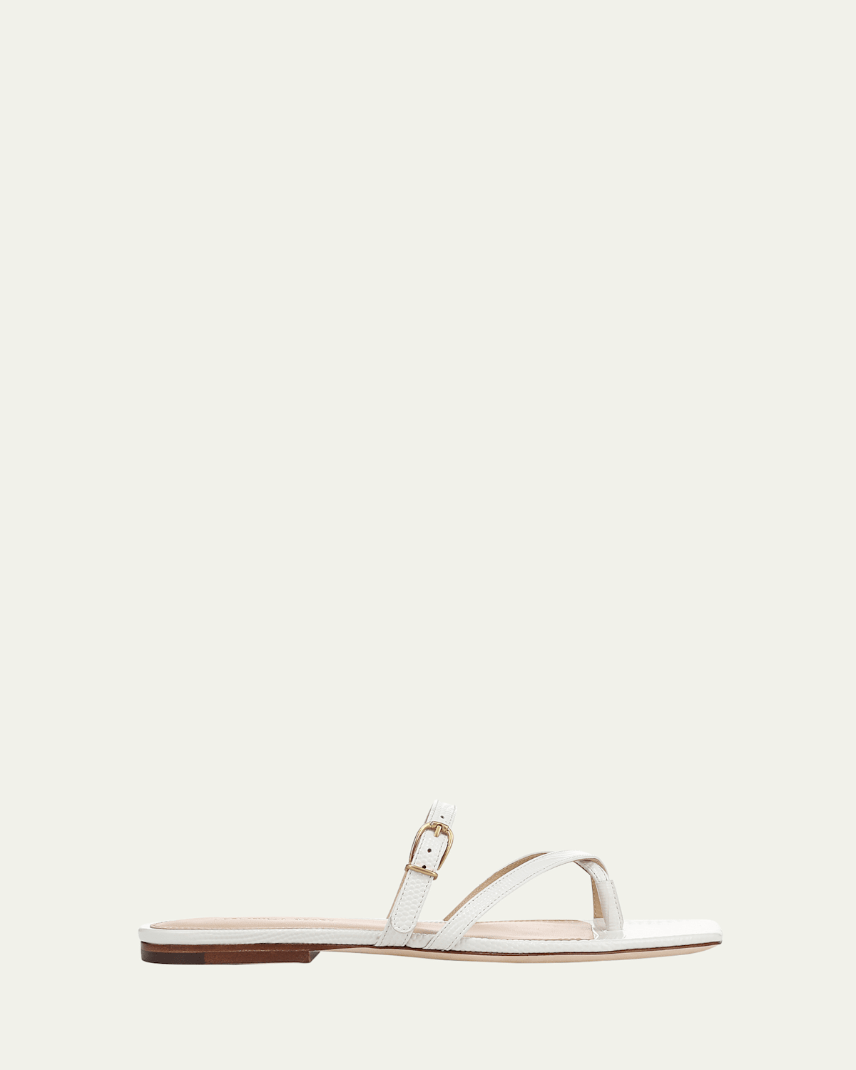 Marthe Crisscross Buckle Flat Slide Sandals