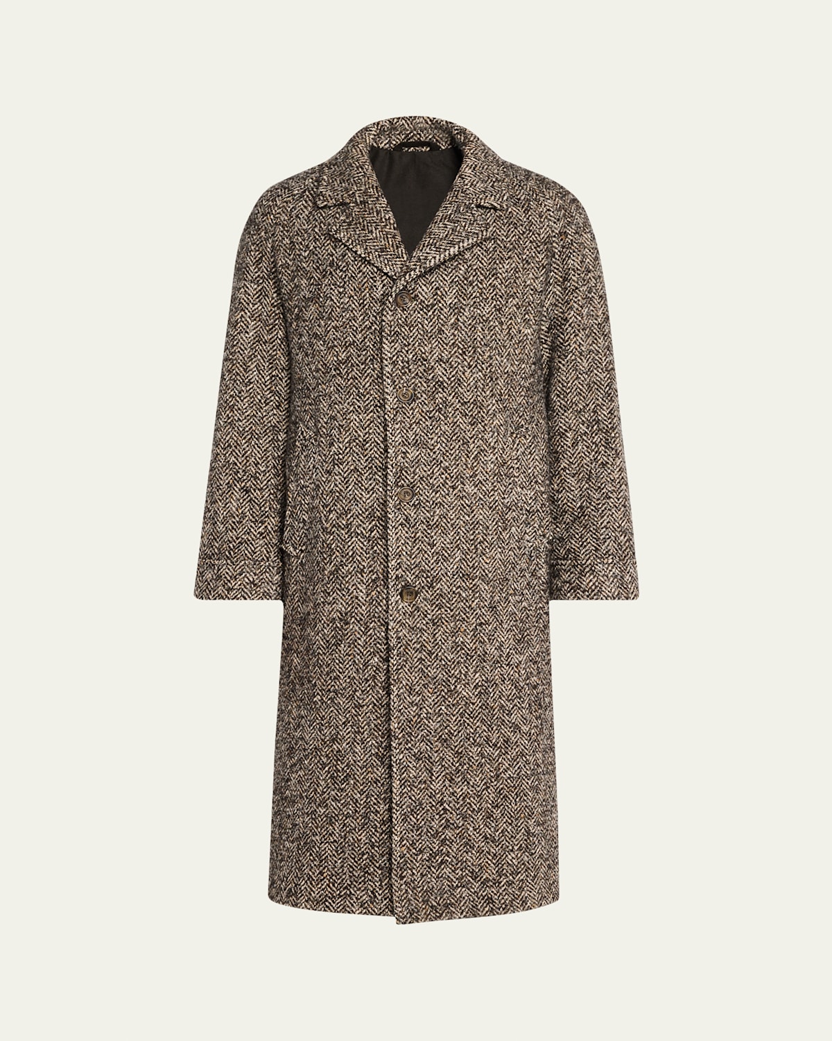 Men's Herringbone Raglan Overcoat