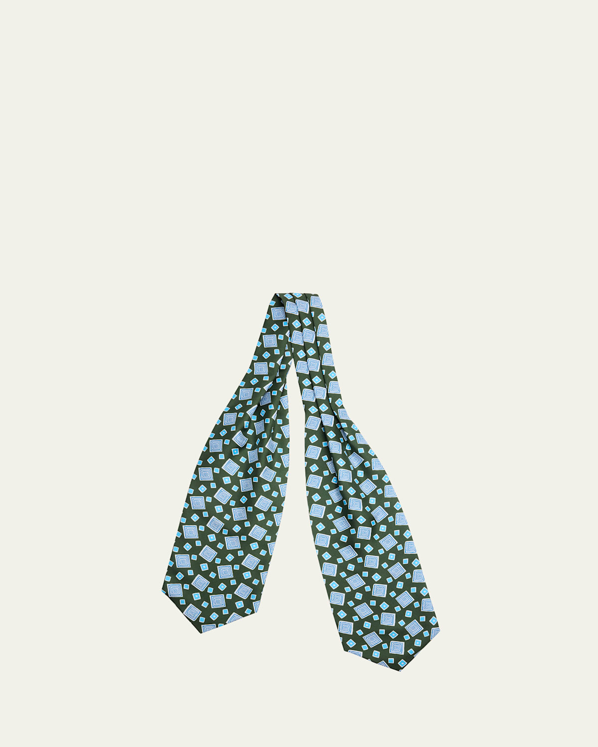 Men's Geometric-Printed Silk Neck Scarf