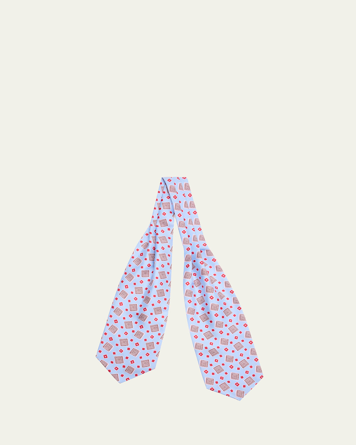 Men's Geometric-Printed Silk Neck Scarf