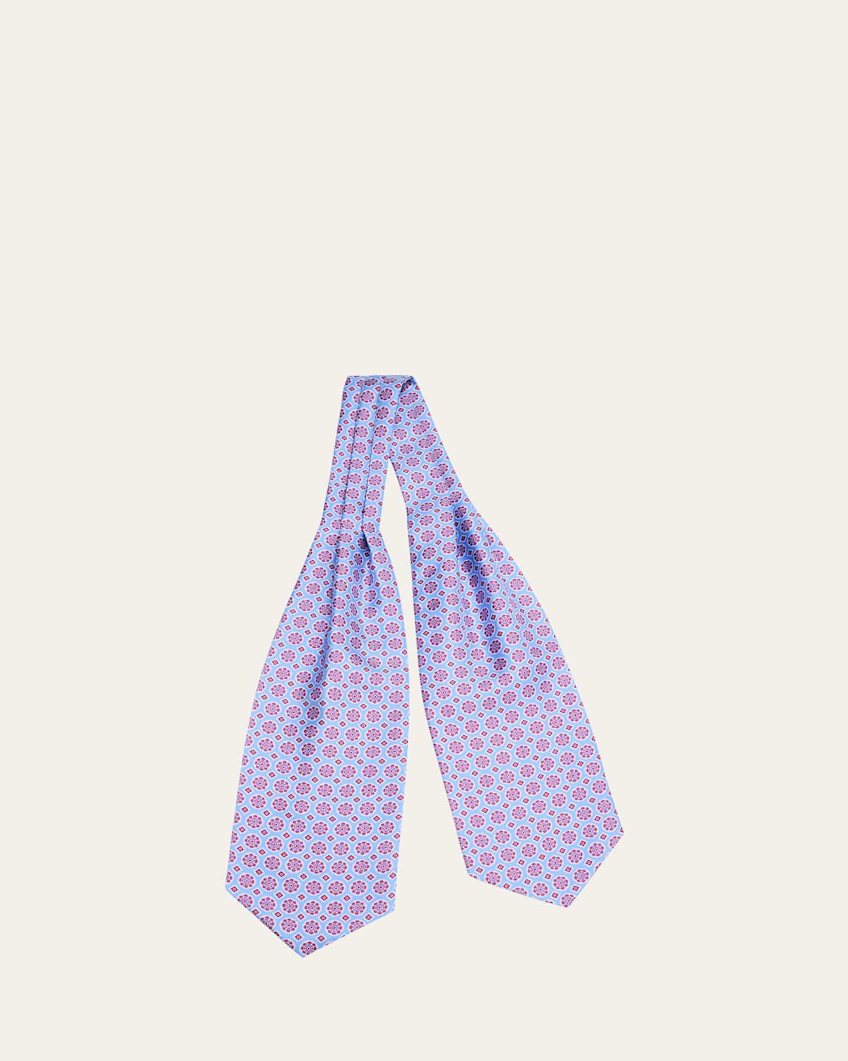 Men's Medallion-Printed Silk Neck Scarf