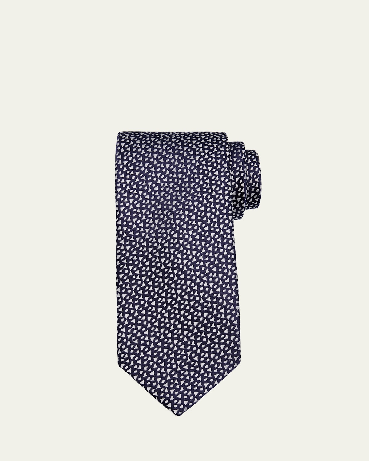 Charvet Men's Diamond Woven Silk Tie In 1-wht