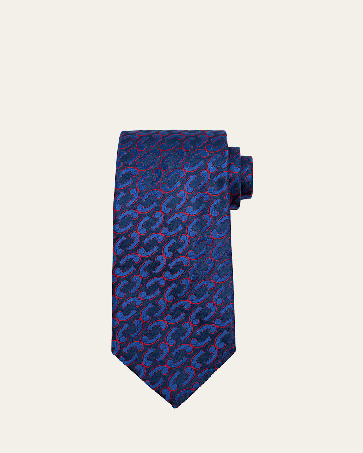 Charvet Men's Snorkel-pattern Silk Tie In 7-pur