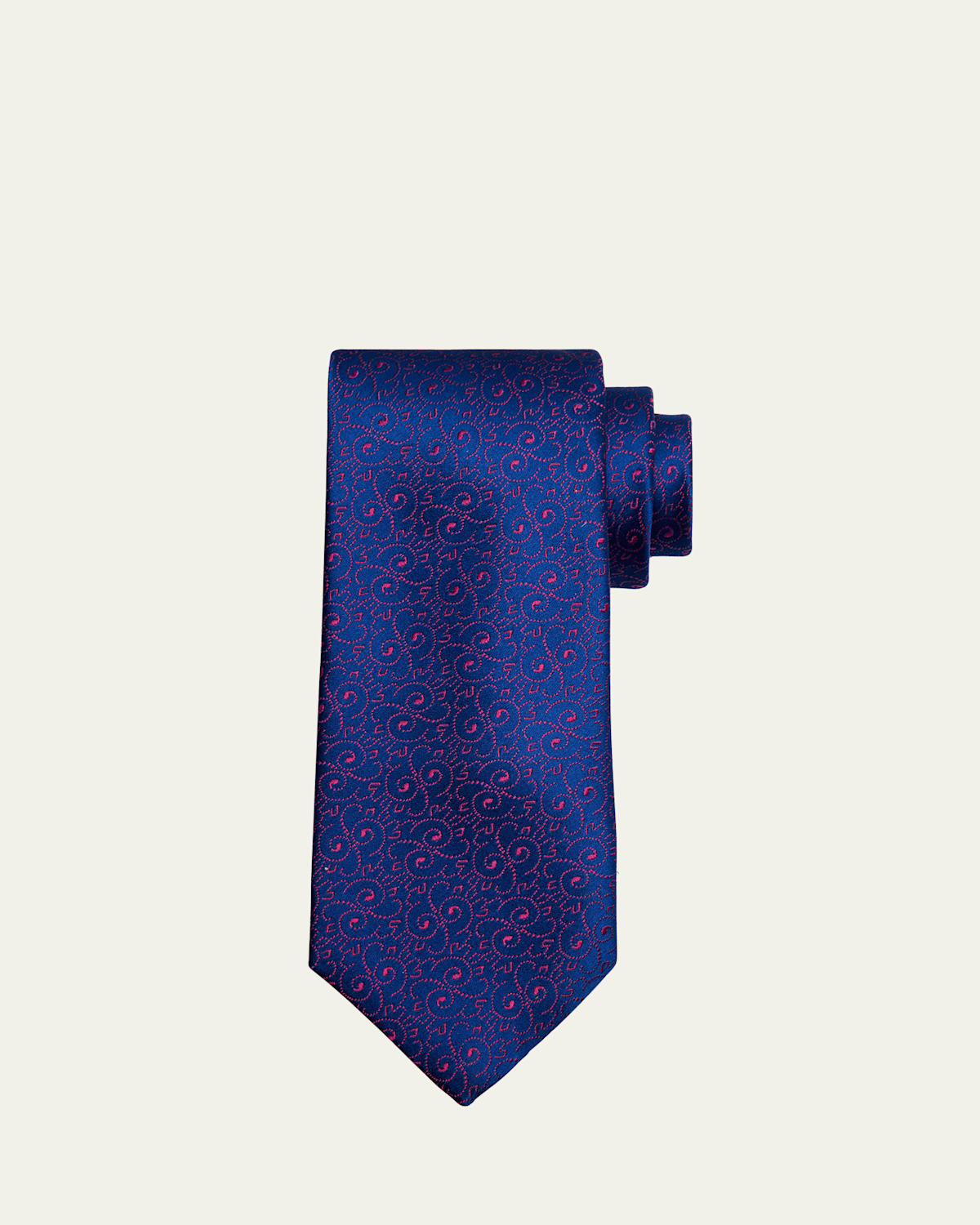 Charvet Men's Swirl Woven Silk Tie