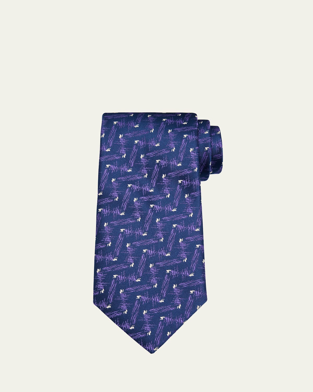 Men's Chevron Dot Silk Tie