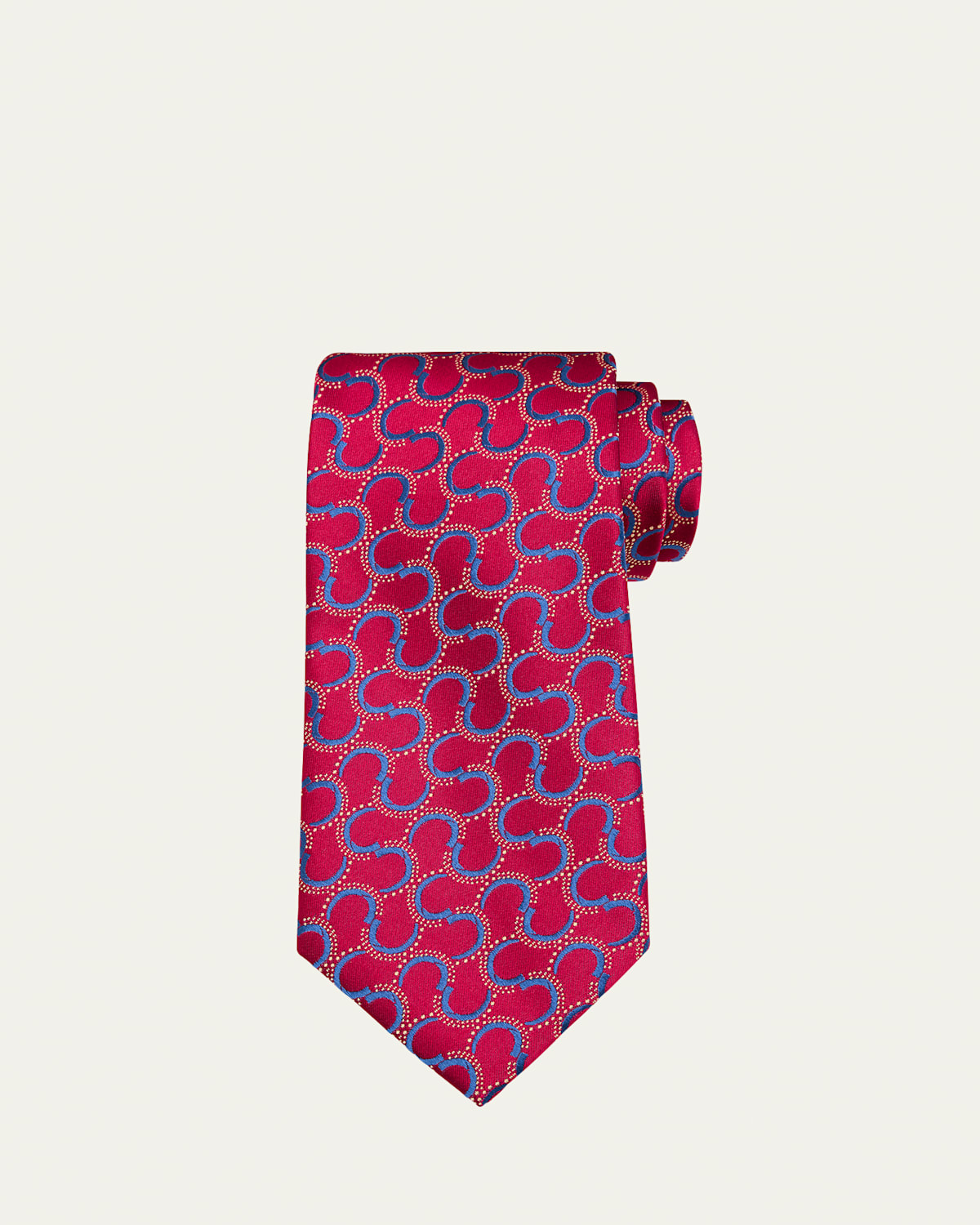 Men's Swirl-Pattern Silk Tie