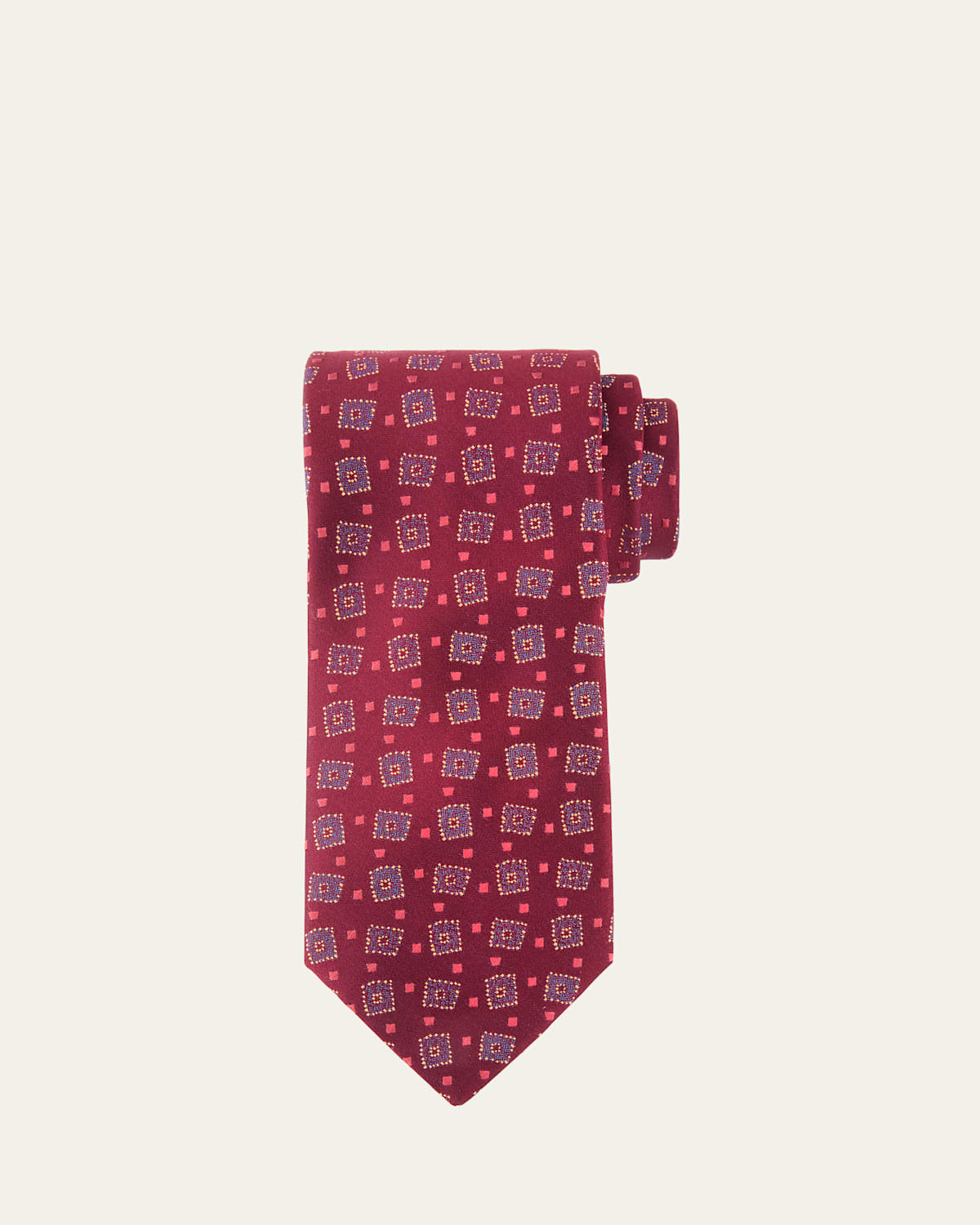 Men's Diamond-Woven Silk Tie