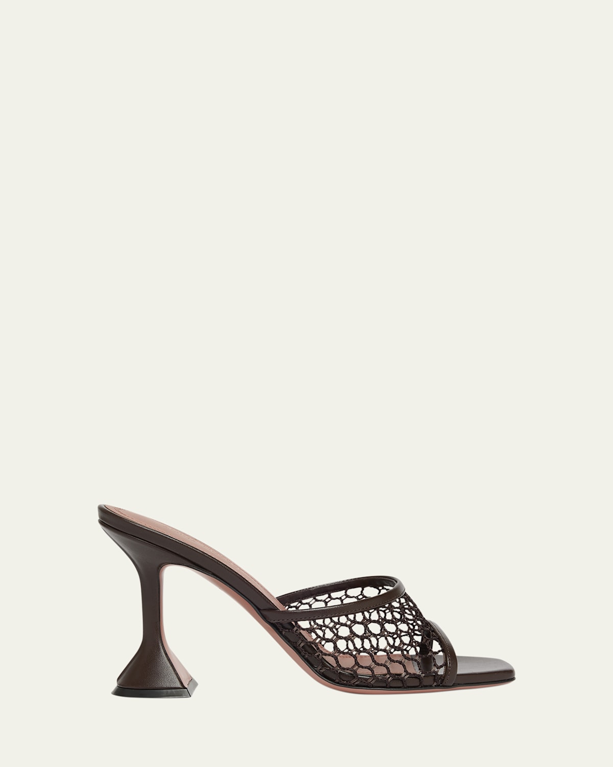 AMINA MUADDI LUPITA NET LEATHER SANDALS 