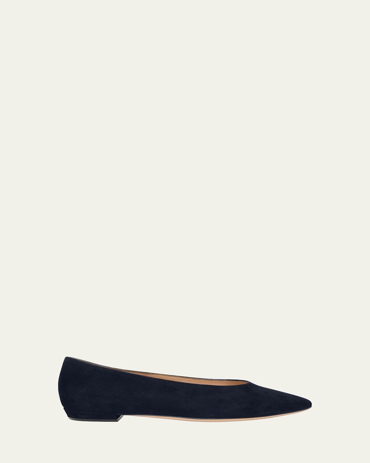 Shop Gianvito Rossi Suede Ballerina Flats In Denim