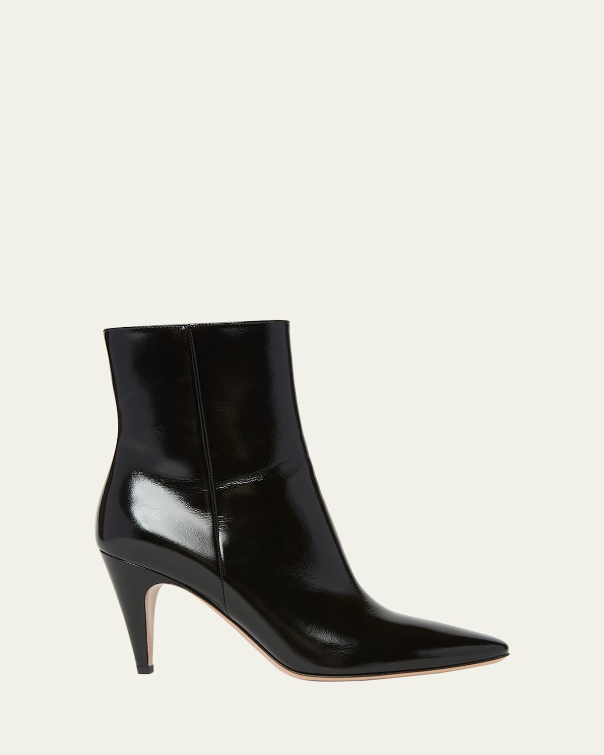 Gianvito Rossi Amelia Patent Leather Booties In Nero