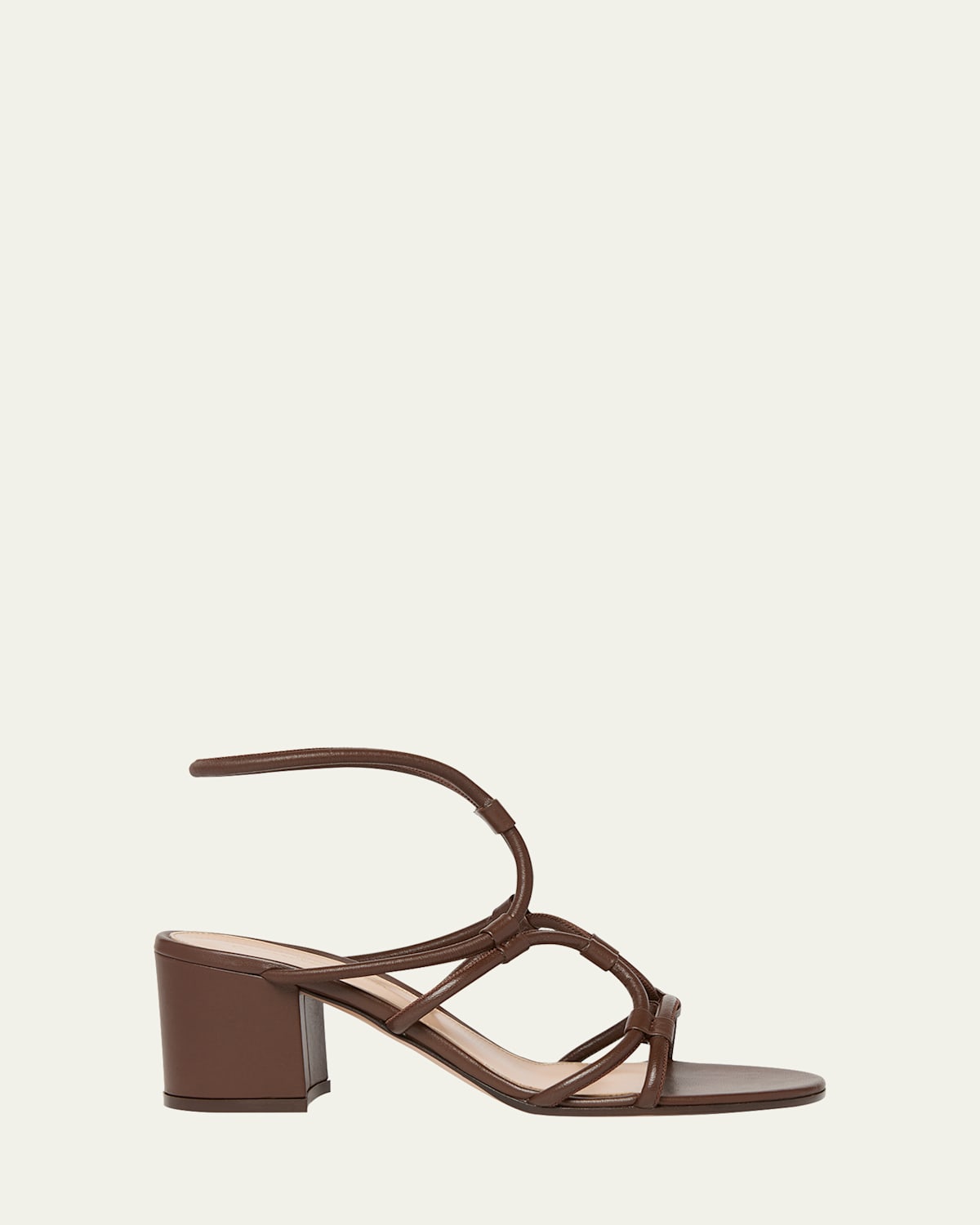Shop Gianvito Rossi Strappy Leather Block-heel Sandals In Black