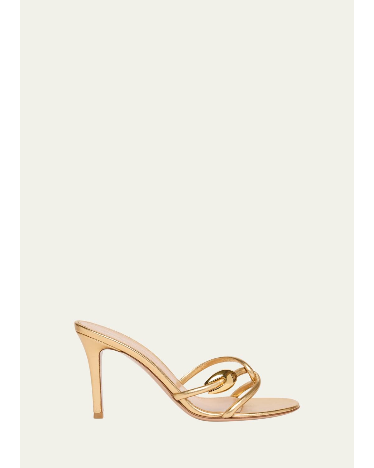 Serpent Twist Ankle-Strap Sandals