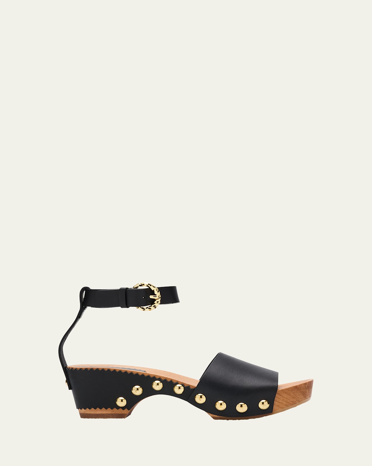 Ulla Johnson Esti Leather Ankle-strap Clog Sandals