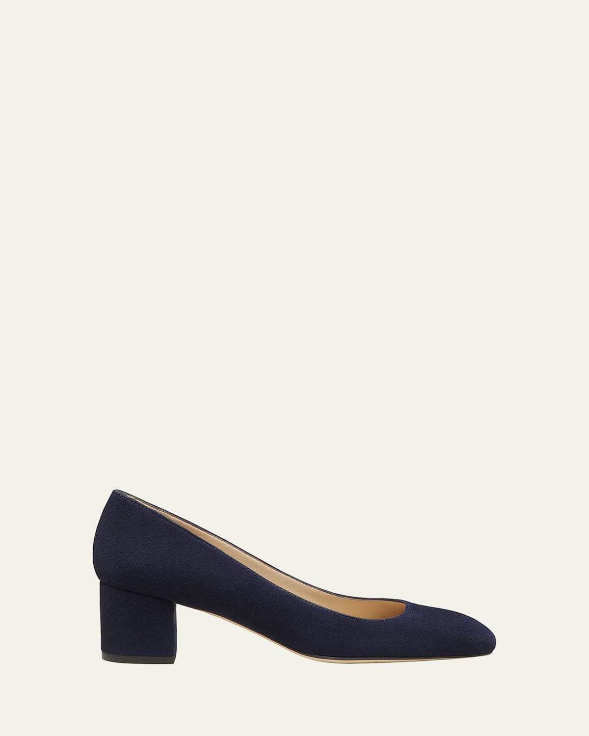 Stuart Weitzman Maeve Suede Block-heel Pumps In Nice Blue