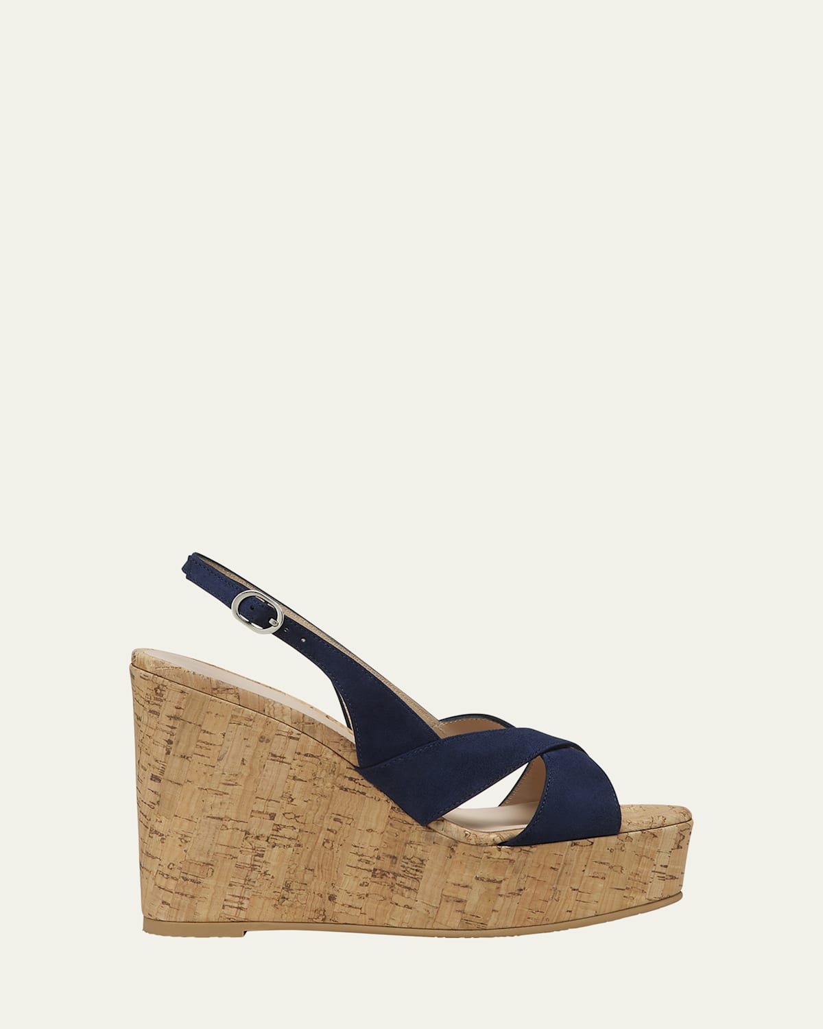 Stuart Weitzman Dayna Suede Platform Wedge Sandals