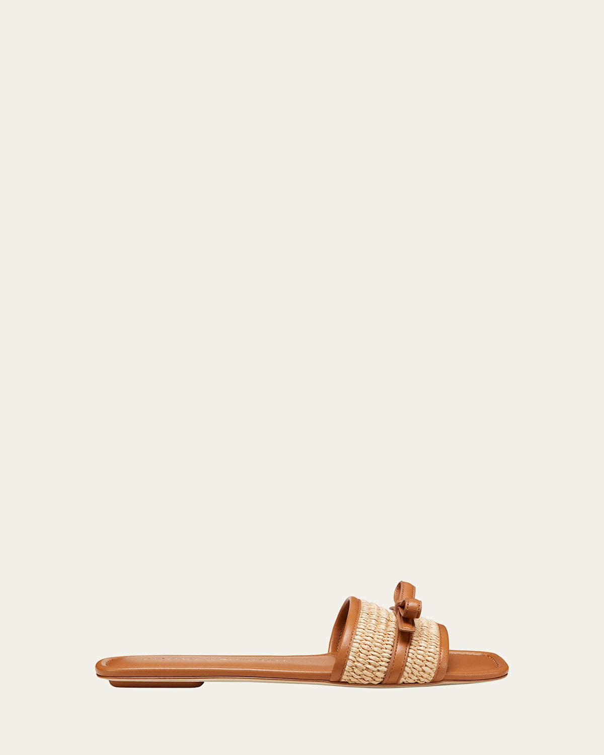 Stuart Weitzman Slide Sandals With Bow Detail