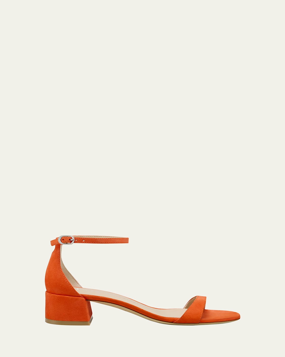 Stuart Weitzman Nudist Suede Ankle-strap Sandals