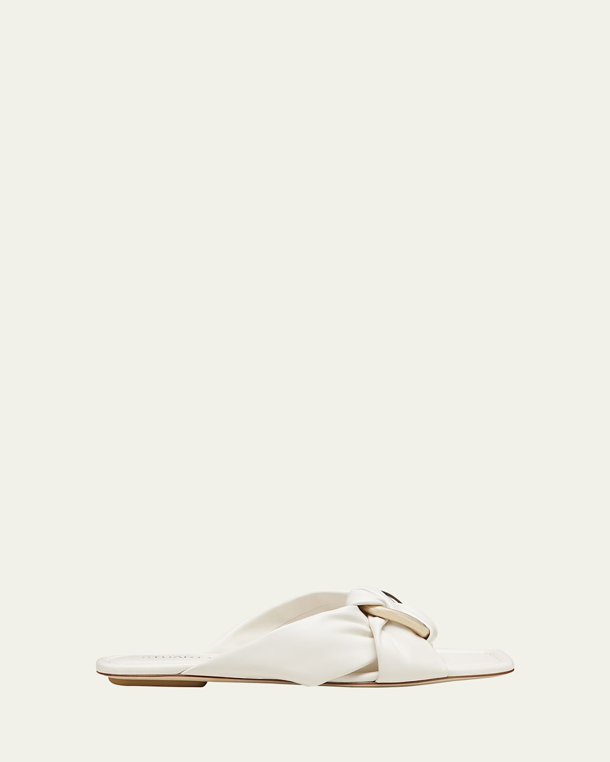 Stuart Weitzman Cece Twisted Leather Ring Slide Sandals