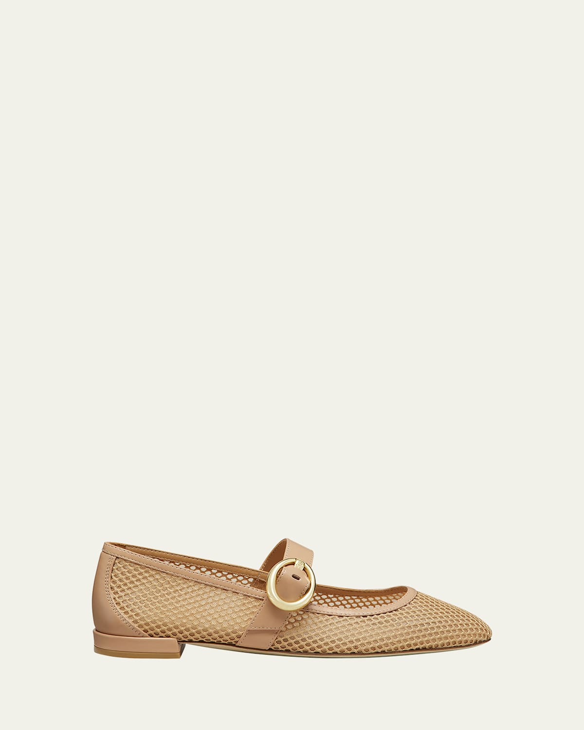 Stuart Weitzman Arabella Net Mary Jane Ballerina Flats
