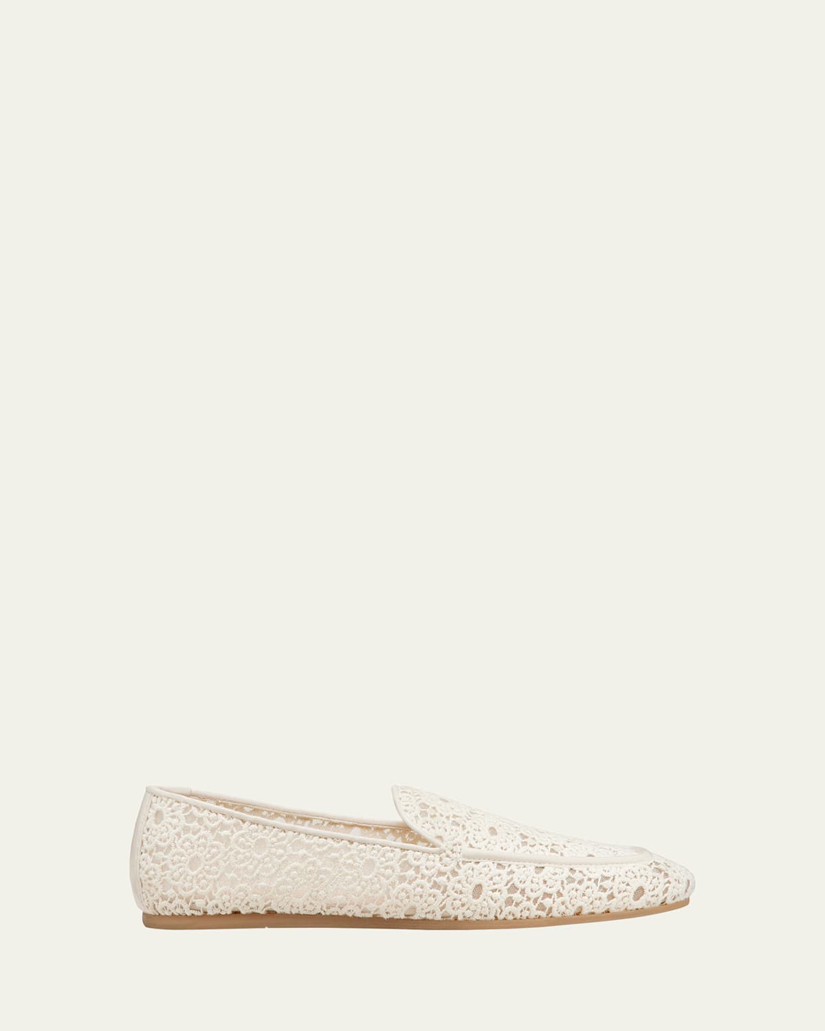 Stuart Weitzman Lee Crochet Leather Loafers