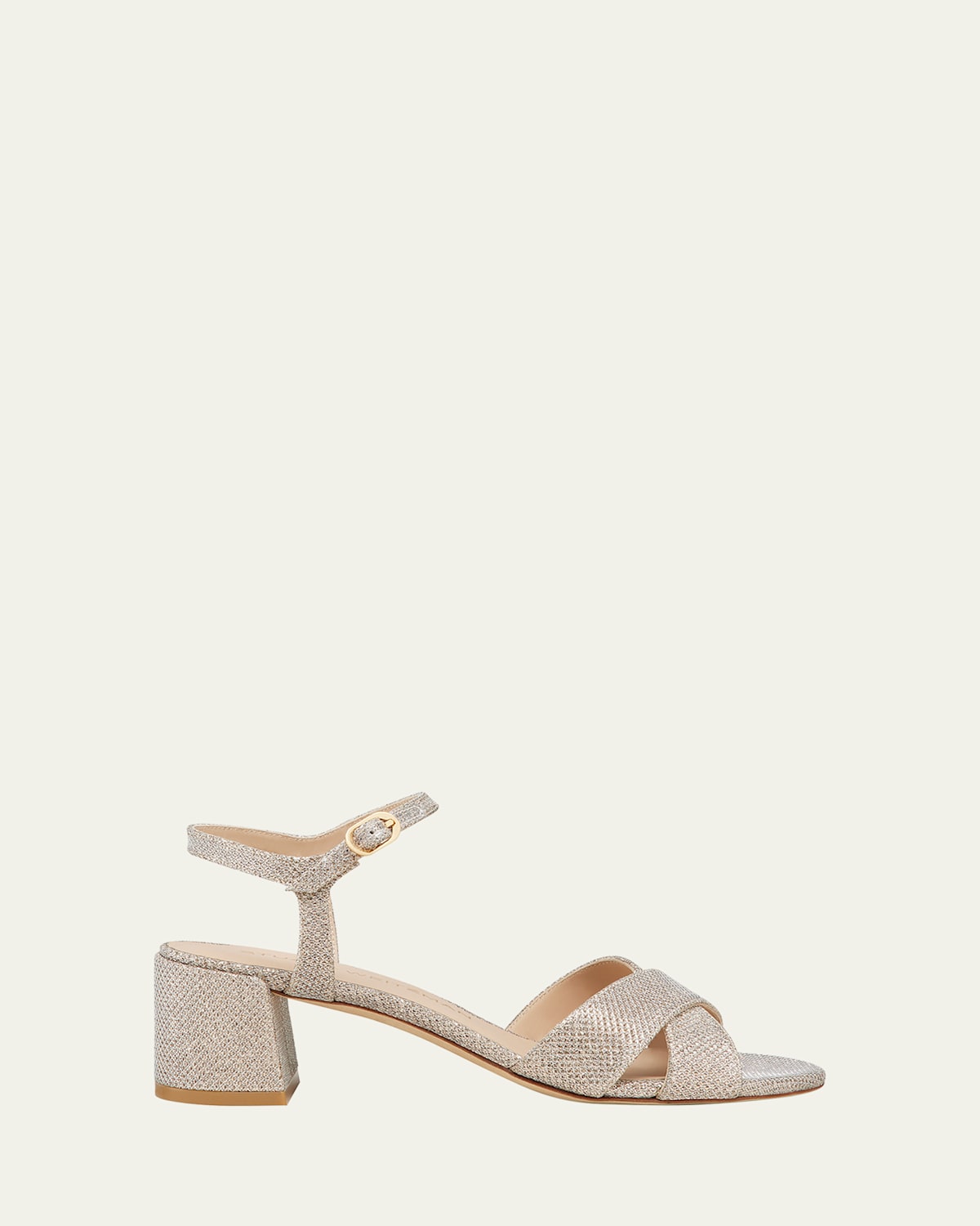Stuart Weitzman Dayna Metallic Crisscross Ankle-strap Sandals