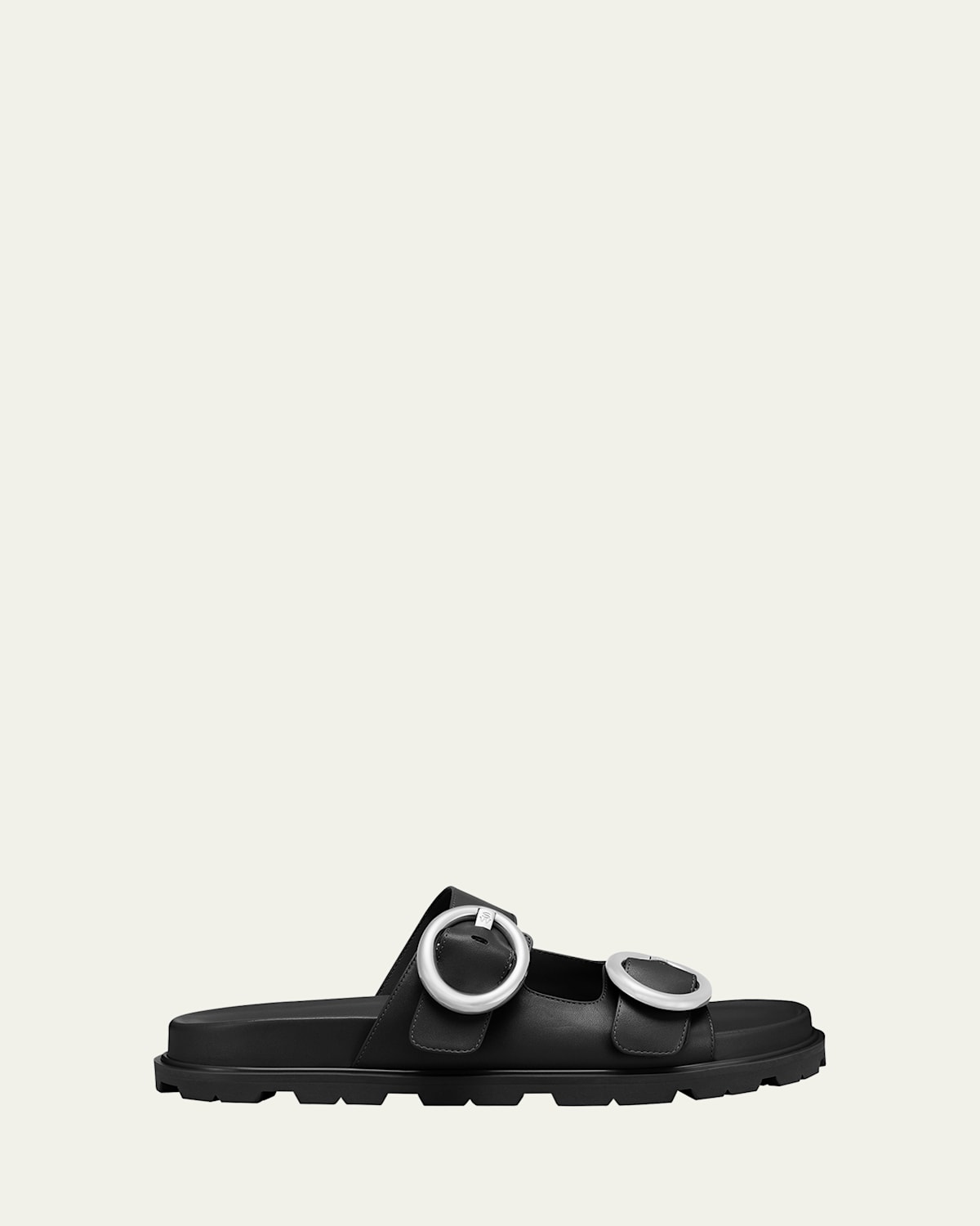 Stuart Weitzman Benni Leather Dual-strap Sport Slide Sandals