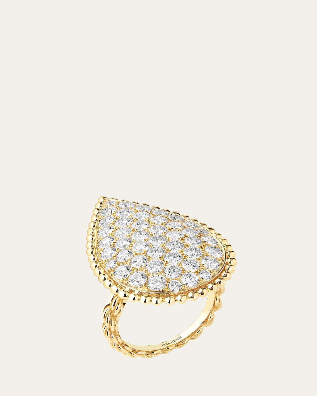 XL 18K Yellow Gold Serpent Boheme Diamond Ring