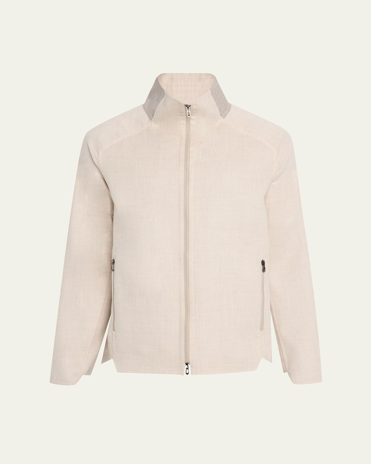 Men's Biker Double Virgin Wool Bomber Jacket
