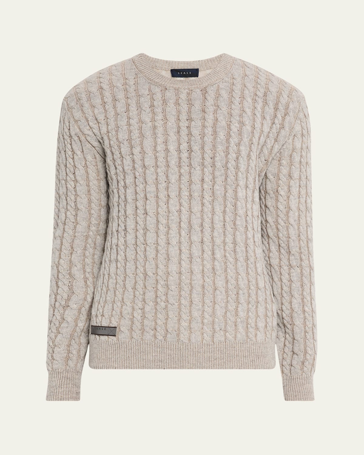 Men's Linen-Cashmere Cable Sweater
