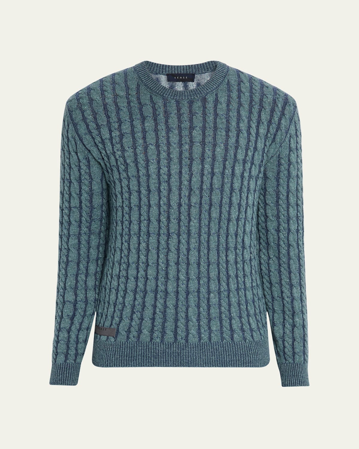 Men's Linen-Cashmere Cable Sweater