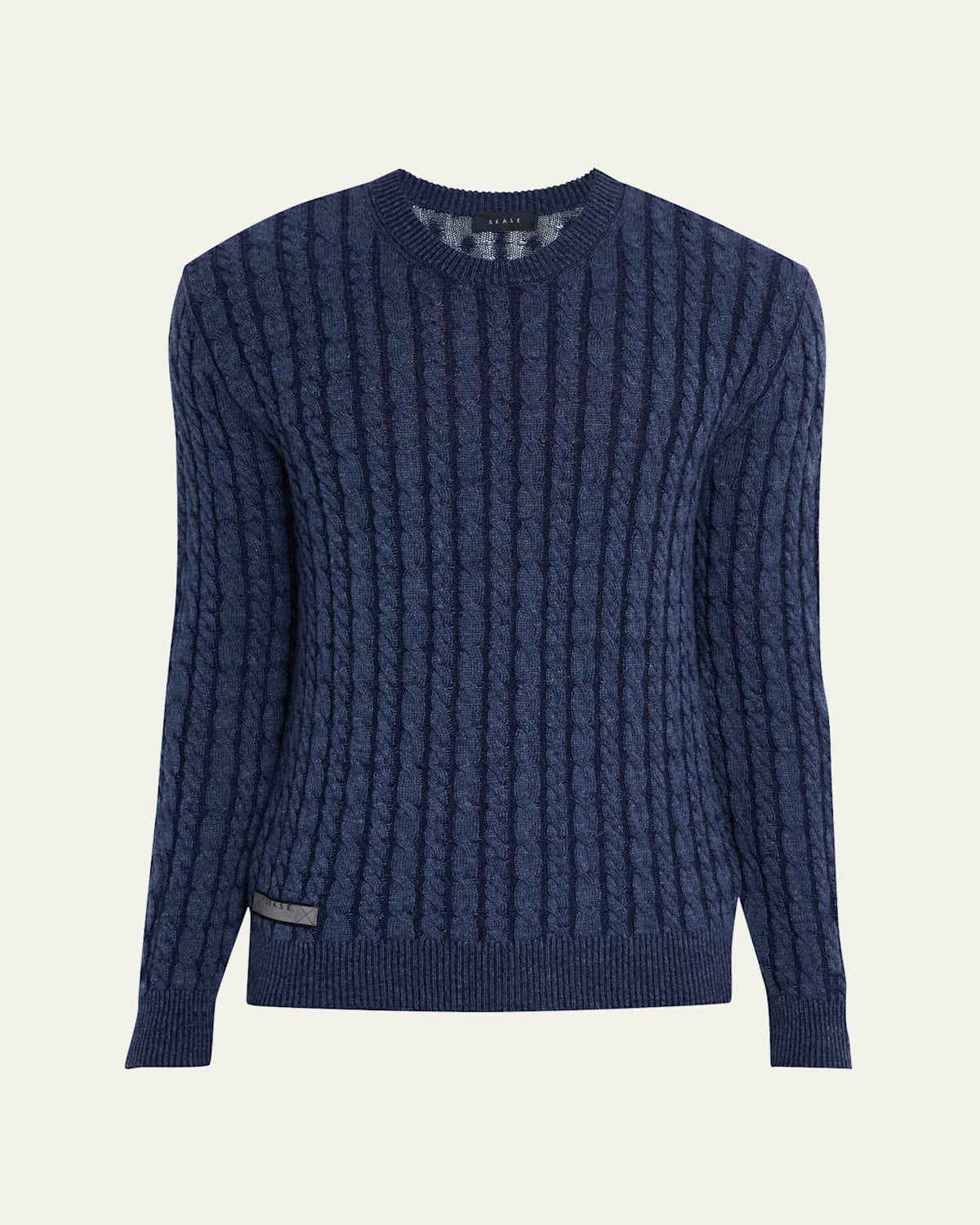 Men's Linen-Cashmere Cable Sweater