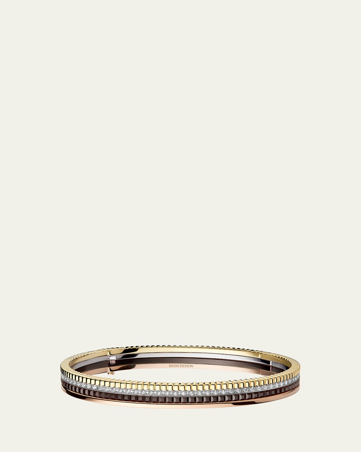 Quatre Classique Bangle Bracelet with Diamonds