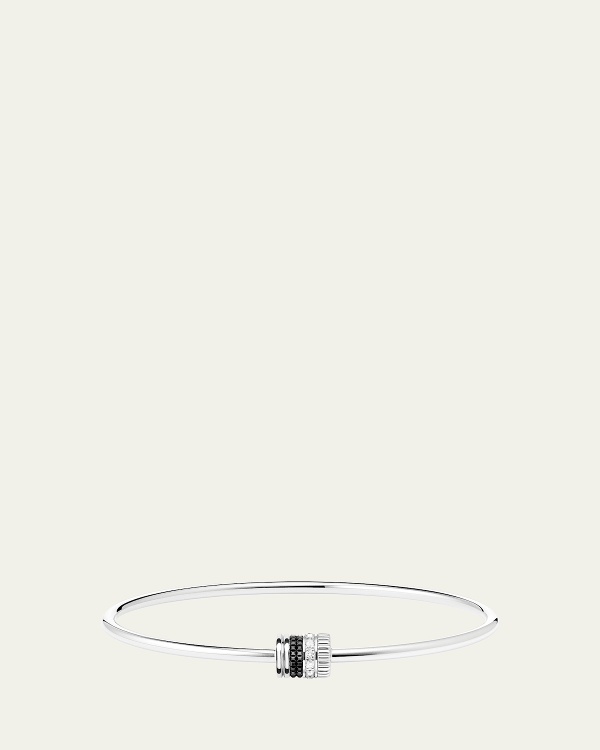Quatre Black Edition Bangle Bracelet with Diamonds
