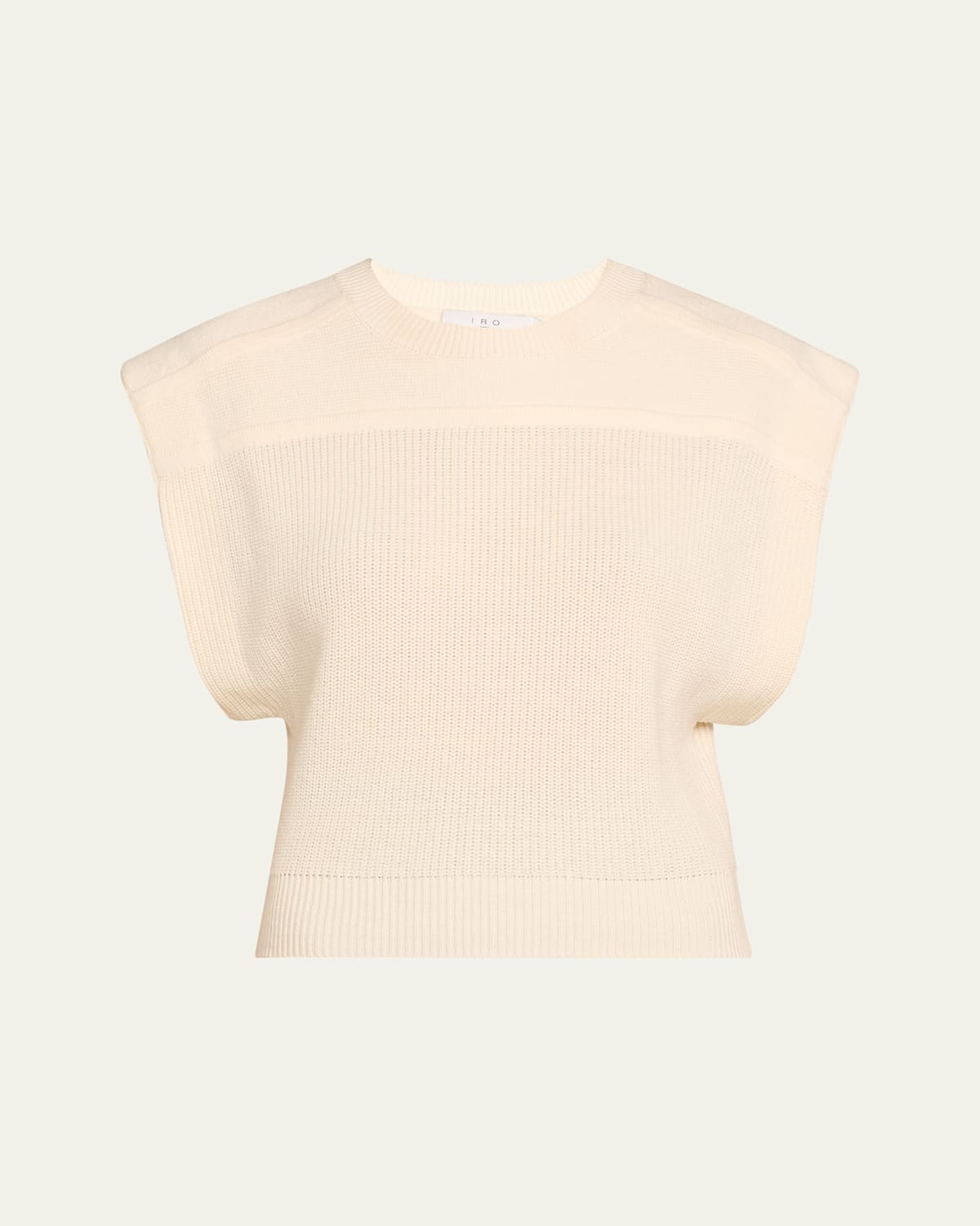 Iro Senso Cap-sleeve Cashmere Top In Ecru