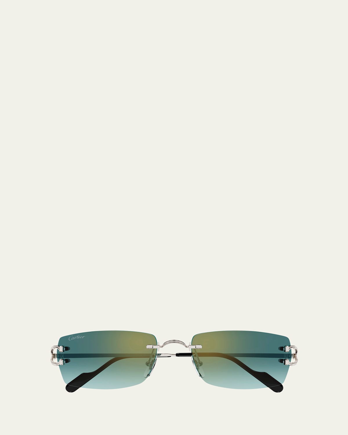 CARTIER MEN'S CT0550S METAL RECTANGLE SUNGLASSES 