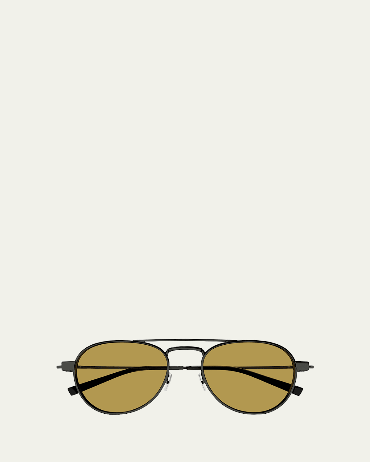 Saint Laurent 54mm Aviator Sunglasses In Shiny Dark Ruthenium