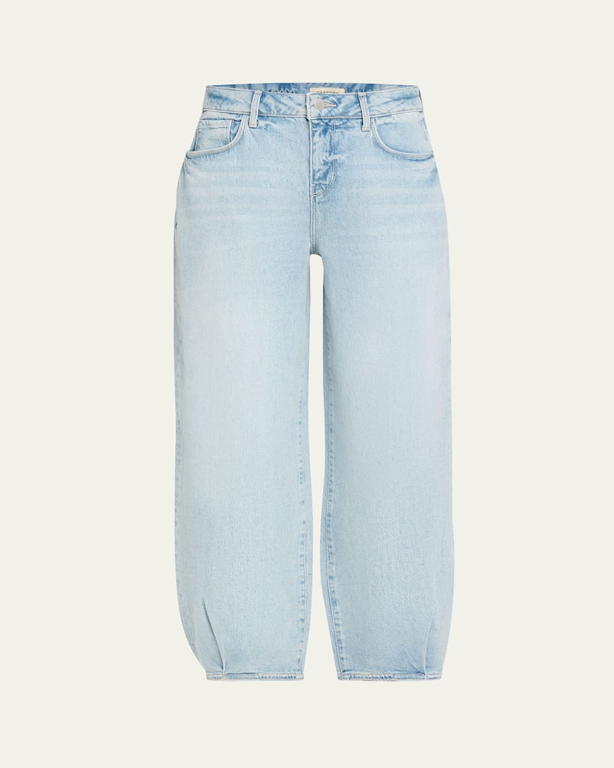 L Agence Krista High-rise Tapered Jeans In Porter Port