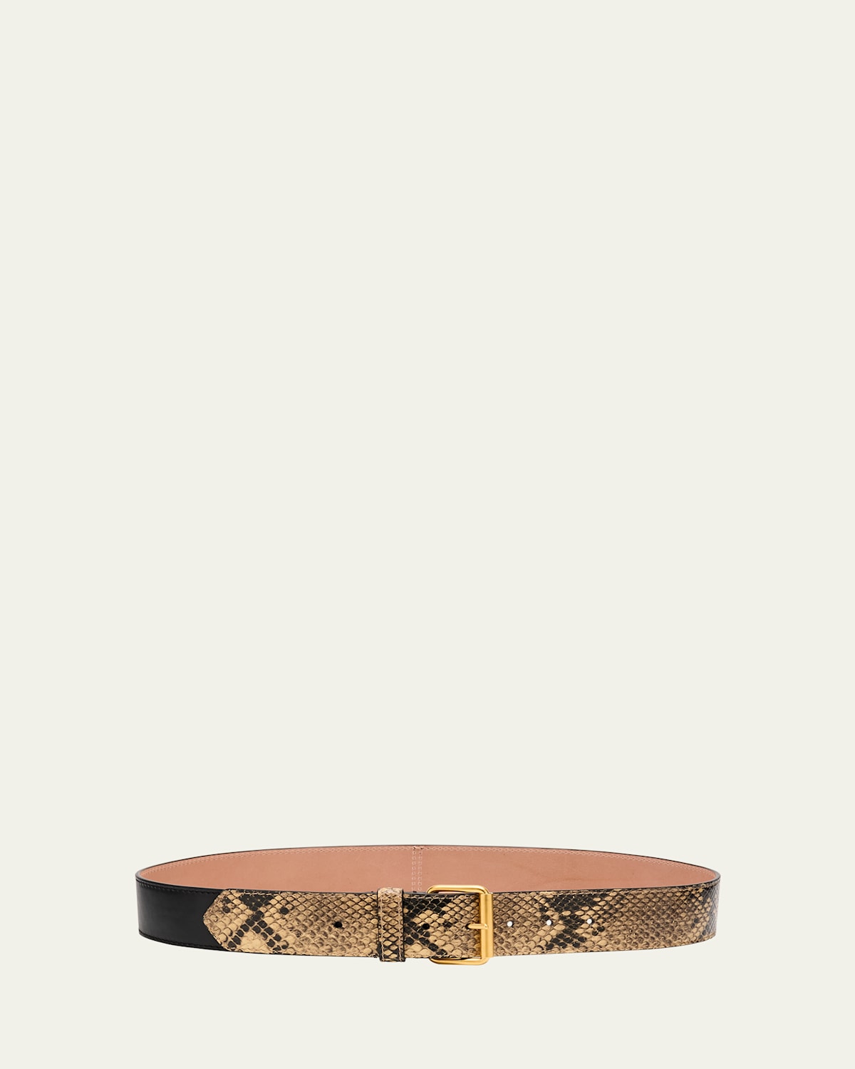 Shop Dries Van Noten Snakeskin-print Leather Belt
