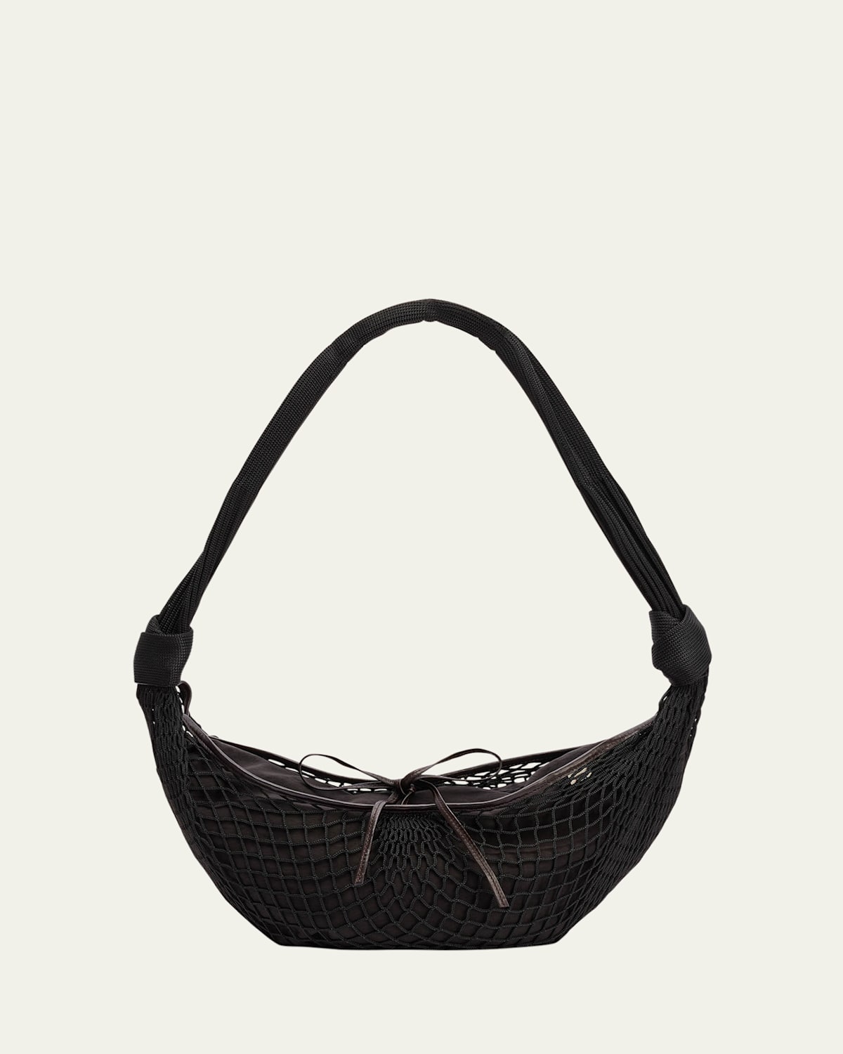 Lemaire X Filt Men's Net Croissant Bag In Black